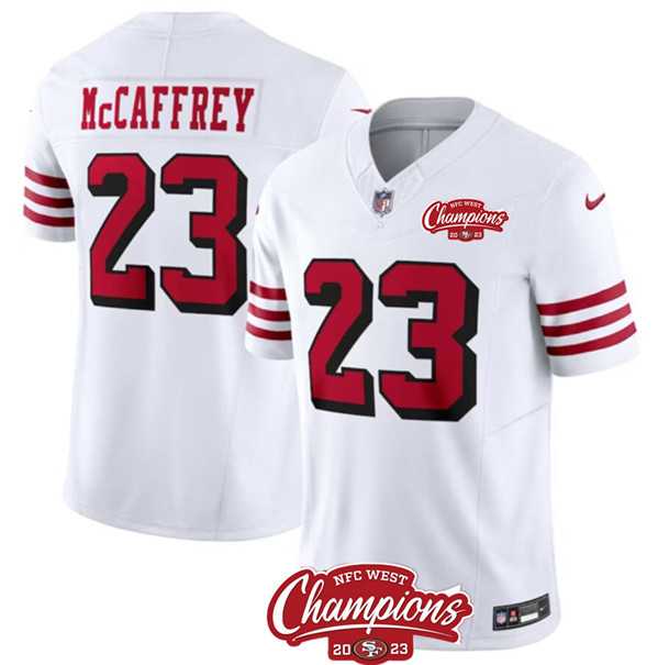 Men & Women & Youth San Francisco 49ers #23 Christian McCaffrey White 2023 F.U.S.E. NFC West Champions Patch Alternate Stitched Jersey,We sell and wholesale Men & Women & Youth San Francisco 49ers #23 Christian McCaffrey White 2023 F.U.S.E. NFC West Champions Patch Alternate Stitched Jersey on line form chian!